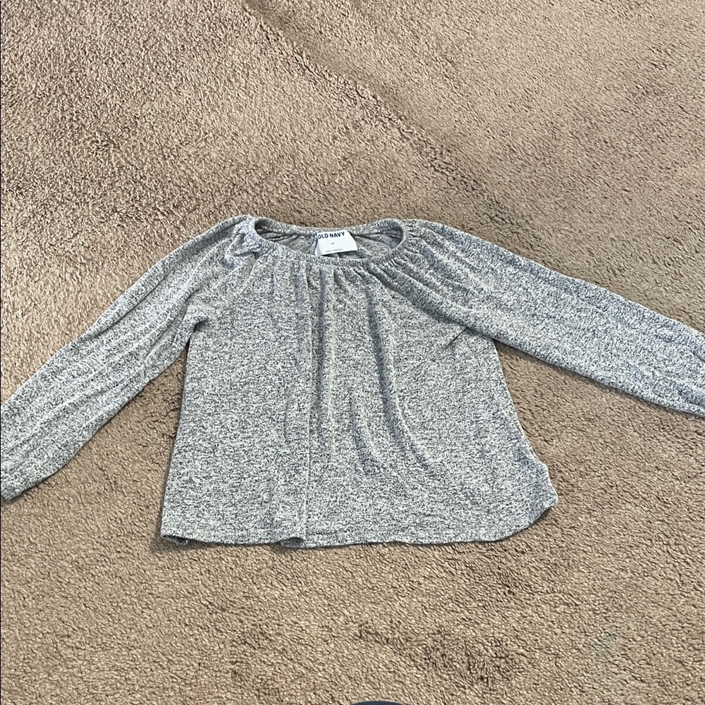 Old Navy Gray Long Sleeve Top- Size 5T